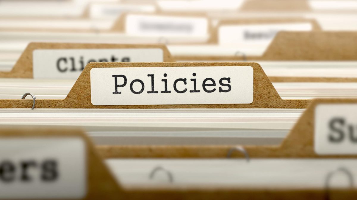 Folders labeled with Policy