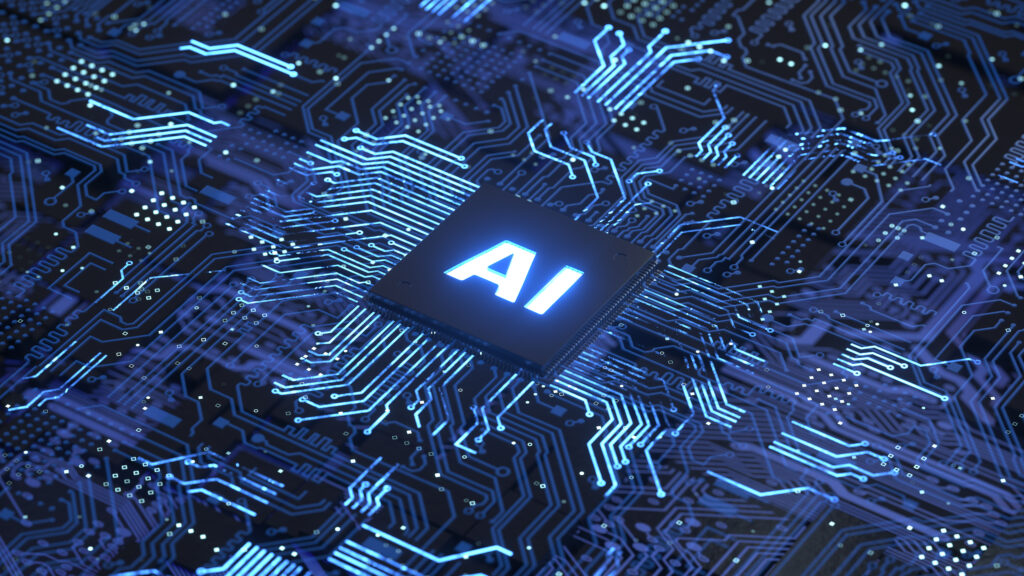 Artificial Intelligence (AI) circuit board concept