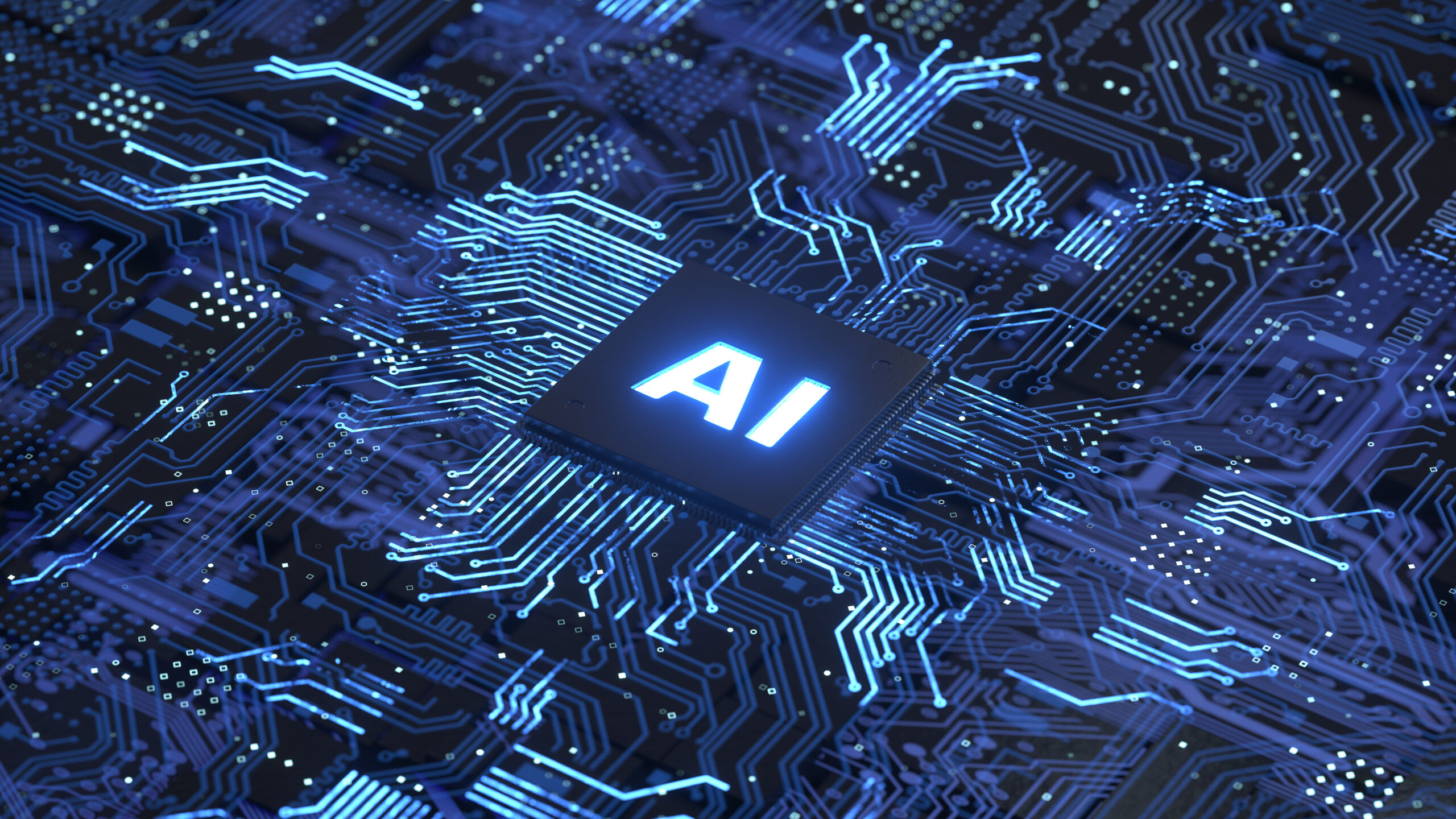 Artificial Intelligence (AI) circuit board concept